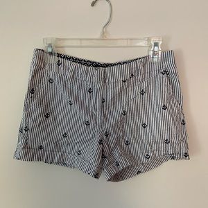 Seersucker Shorts with Anchor Detailing